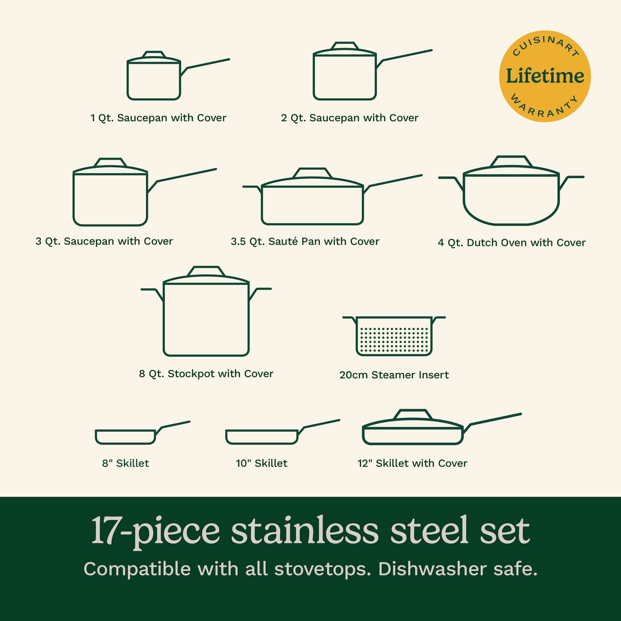 Cuisinart® Chef's Classic™ Stainless 17 Piece Chef's Classic Stainless Set
