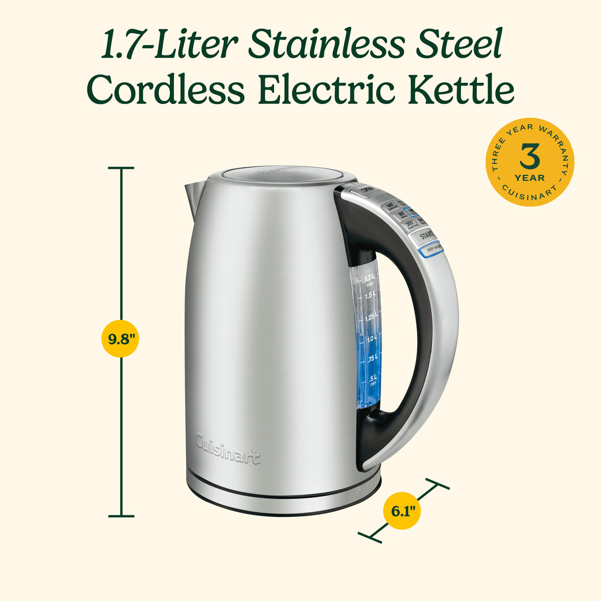 Cuisinart® PerfecTemp® Cordless Electric Kettle