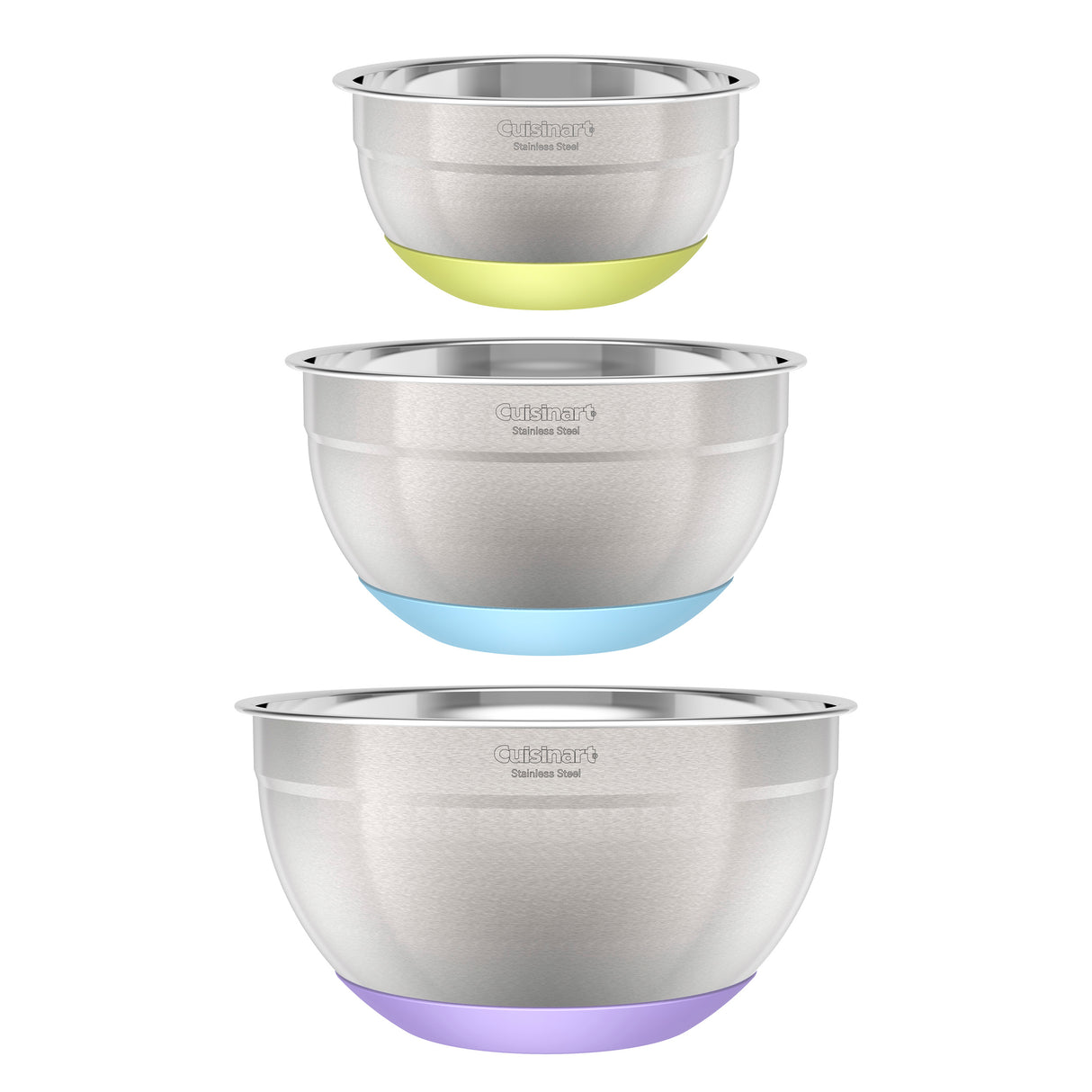 Cuisinart® Stainless Steel Mixing Bowls with Non-slip Base (Set of 3)